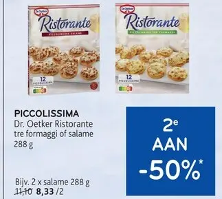 Promotie: PICCOLISSIMA Dr. Oetker Ristorante tre formag