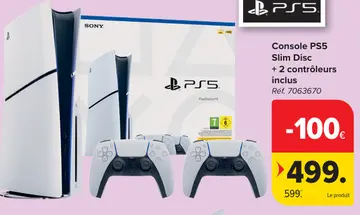 Offre: Console PS5 Slim Disc