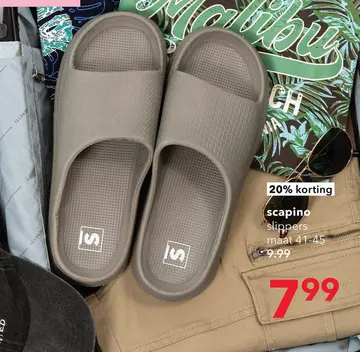 Aanbieding: Heren badslippers groen