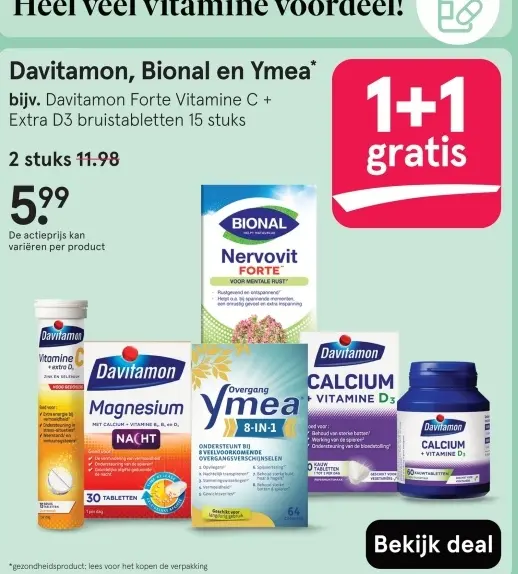 Aanbieding: Davitamon, Bional en Ymea