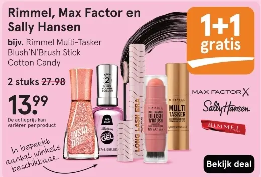 Aanbieding: Rimmel Multi-Tasker Blush'N'Brush Stick Cotton Candy