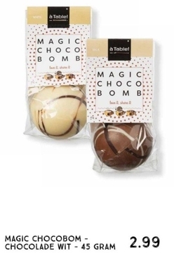 Aanbieding: Magic chocobom - chocolade wit  - 45 gram 