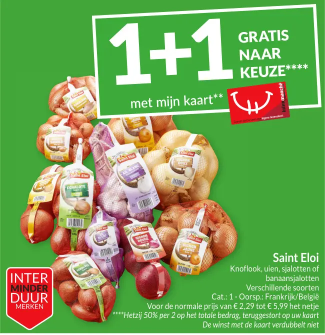 Promotie: Knoflook, uien, sjalotten of banaansjalotten