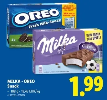 Offre: MILKA - OREO Snack