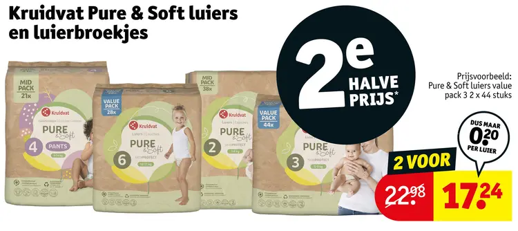 Aanbieding: Pure & Soft luiers en luierbroekjes