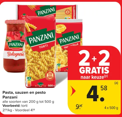 Aanbieding: Pasta, sauzen en pesto