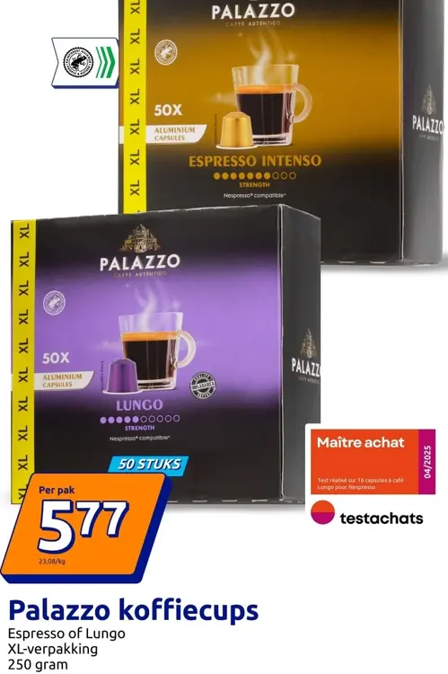 Promotie: Palazzo koffiecups