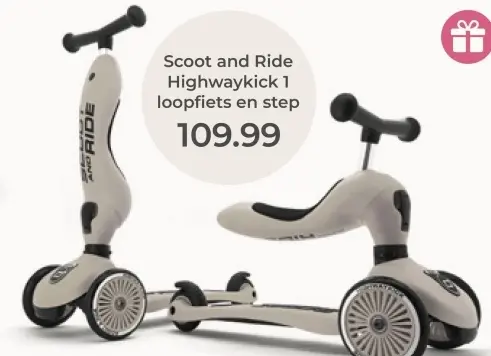 Aanbieding: Highwaykick 1 loopfiets en step