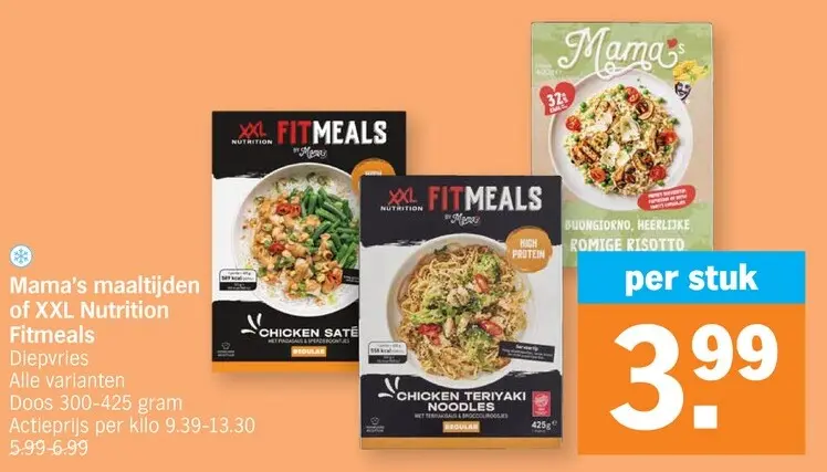 Promotie: Mama's maaltijden of XXL Nutrition Fitmeals