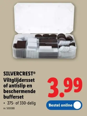 Promotie: Viltglijdersset of antislip en beschermende bufferset