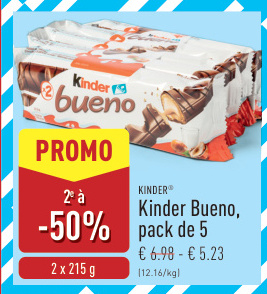 Offre: Kinder Bueno, pack de 5