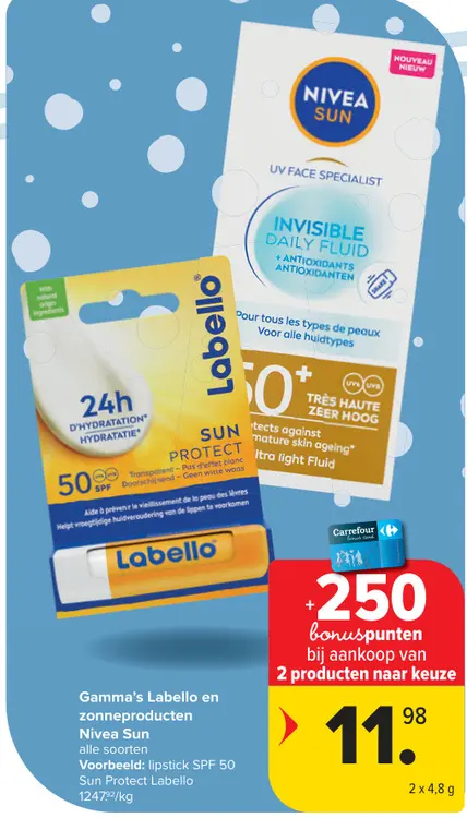 Promotie: Labello en zonneproducten Nivea Sun