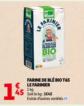 Offre: Farine de blé bio t65