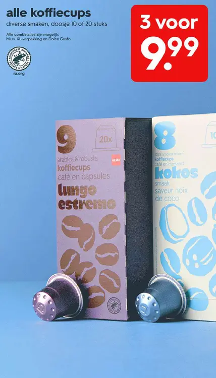 Promotie: Alle koffiecups