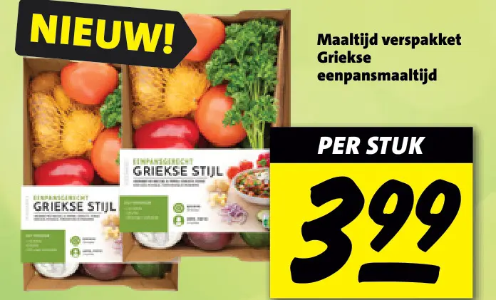 Aanbieding: Maaltijd verspakket Griekse eenpansmaaltijd