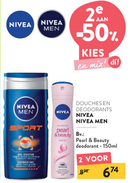 Aanbieding: NIVEA MEN Pearl & Beauty deodorant