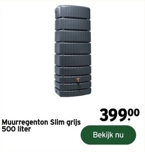 Aanbieding: Muurregenton Slim grijs