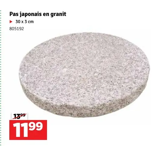 Offre: Pas japonais en granit