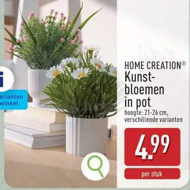 Promotie: Kunstbloemen in pot