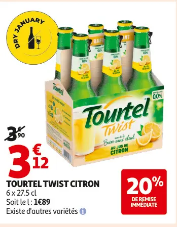 Offre: Tourtel twist citron