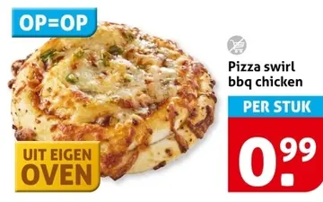 Aanbieding: Pizza swirl bbq chicken