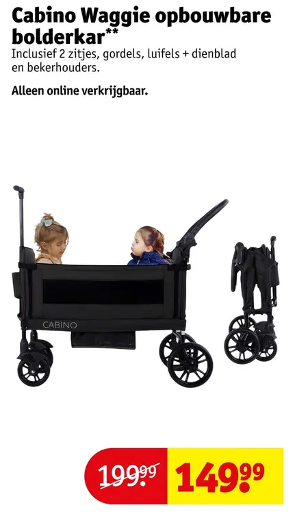 Aanbieding: Waggie opbouwbare bolderkar