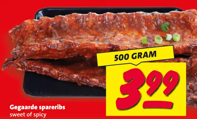 Aanbieding: Gegaarde spareribs