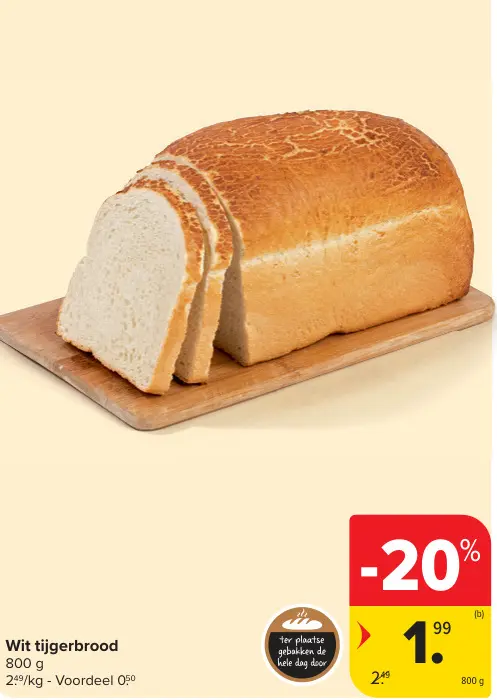 Promotie: Wit tijgerbrood