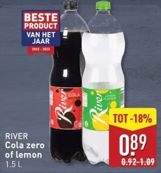 Aanbieding: Cola zero of lemon
