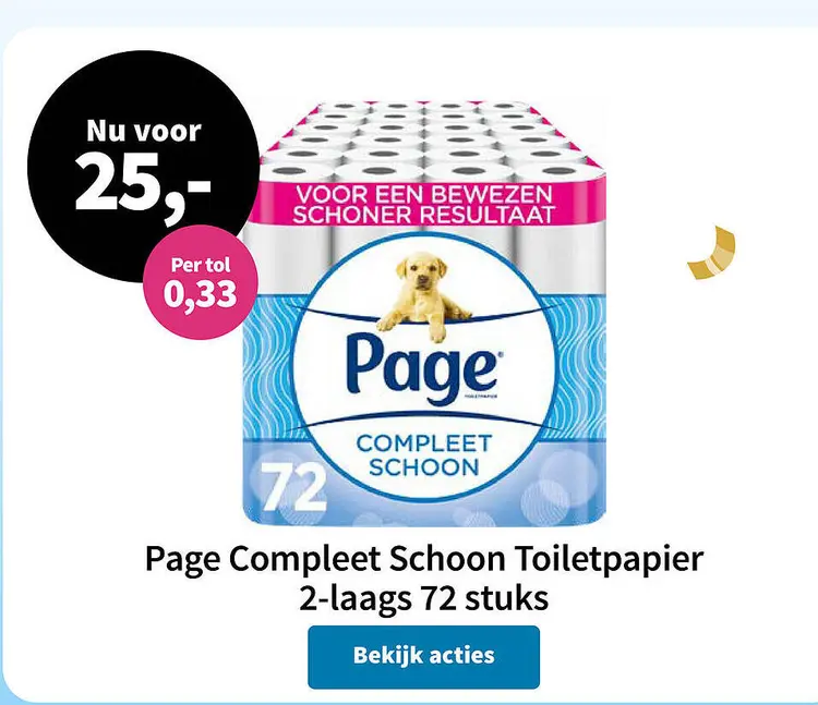 Aanbieding: Page Compleet Schoon Toiletpapier