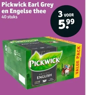 Aanbieding: Pickwick Earl Grey en Engelse thee