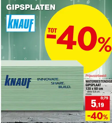 Promotie: Gipsplaten