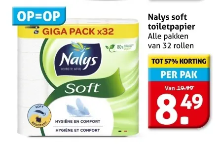 Aanbieding: Nalys soft toiletpapier