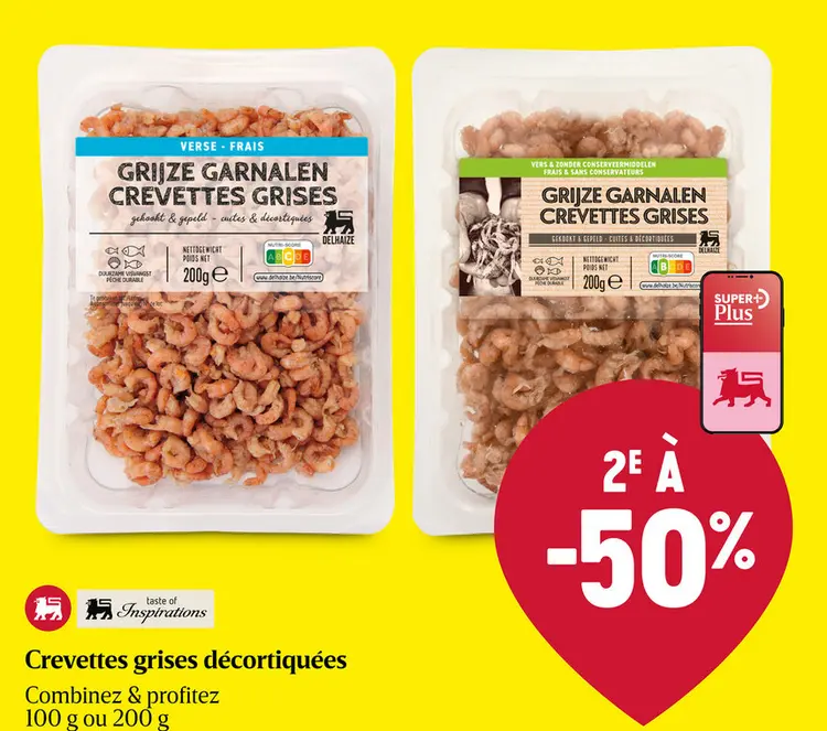 Offre: Crevettes grises décortiquées