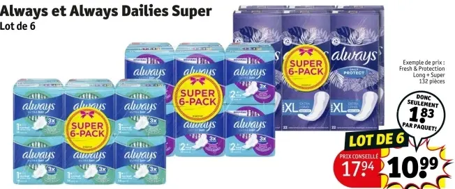 Offre: Always en Always Dailies Super