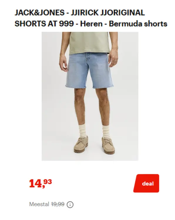 Aanbieding: JACK&JONES - JJIRICK JJORIGINAL SHORTS AT 999