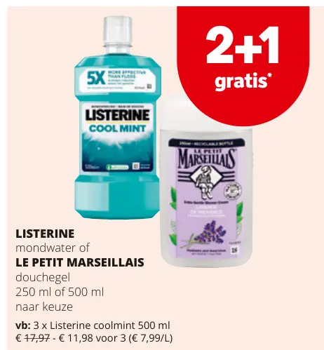 Promotie: Mondwater of douchegel