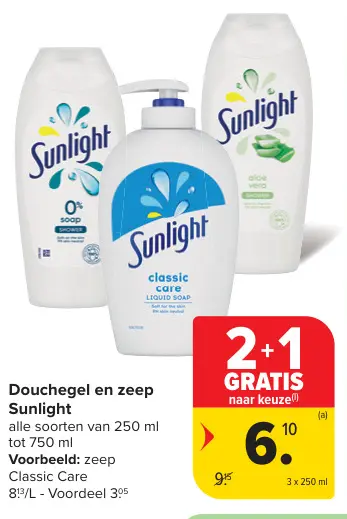 Promotie: Douchegel en zeep