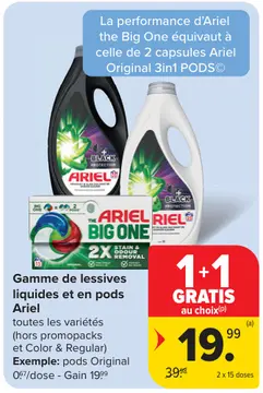 Offre: Gamme de lessives liquides et en pods