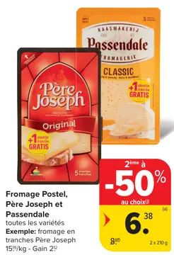 Offre: Fromage Postel, Père Joseph et Passendale