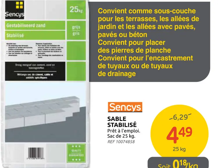 Offre: Sable stabilisé