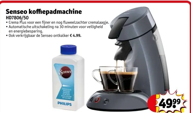 Aanbieding: Senseo koffiepadmachine HD7806/50