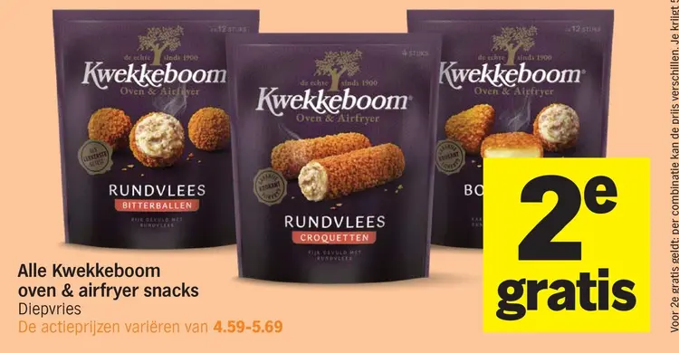 Aanbieding: Kwekkeboom oven & airfryer snacks