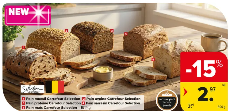 Offre: Pain muesli Carrefour Selection