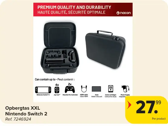 Promotie: Opbergtas XXL Nintendo Switch 2
