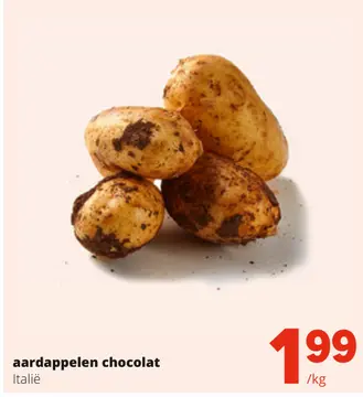 Aanbieding: aardappelen chocolat
