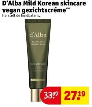 Aanbieding: Mild Korean skincare vegan gezichtscrème