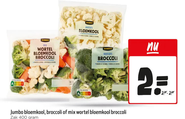 Aanbieding: Bloemkool, broccoli of mix wortel bloemkool broccoli
