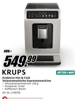 Aanbieding: Evidence Hot & Cold Volautomatische Espressom