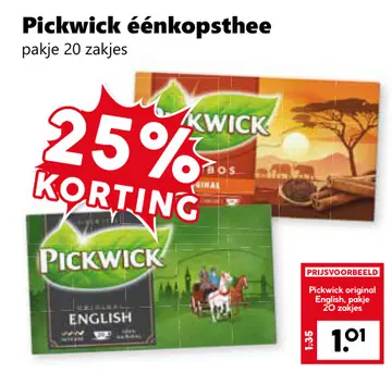 Aanbieding: Pickwick éénkopsthee